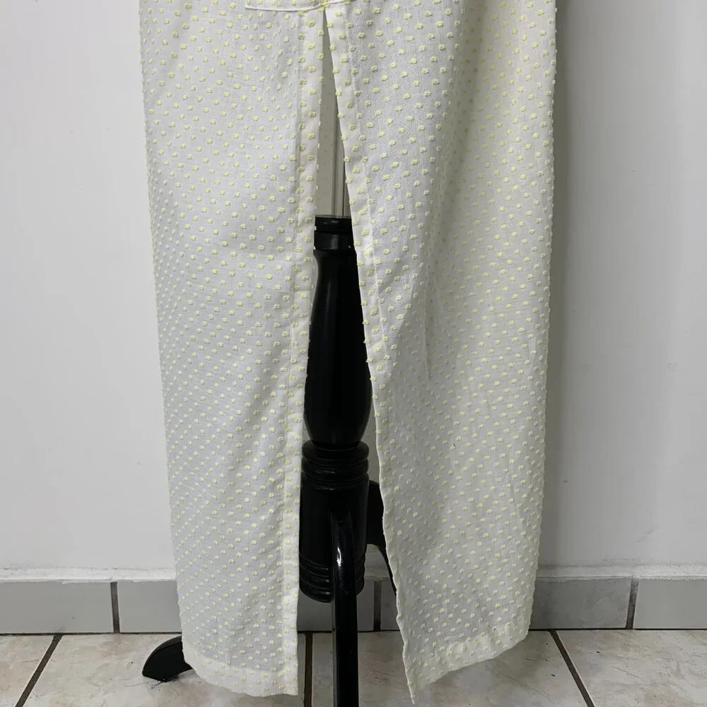 Lisa Marie Fernandez Women's Cream Yellow Polka Dot Long Sleeve Coverup Dress